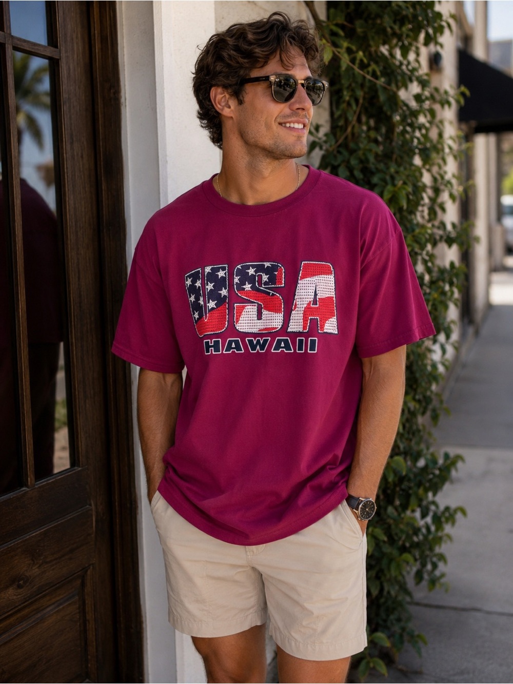 USA Hawaii Graphic T-Shirt